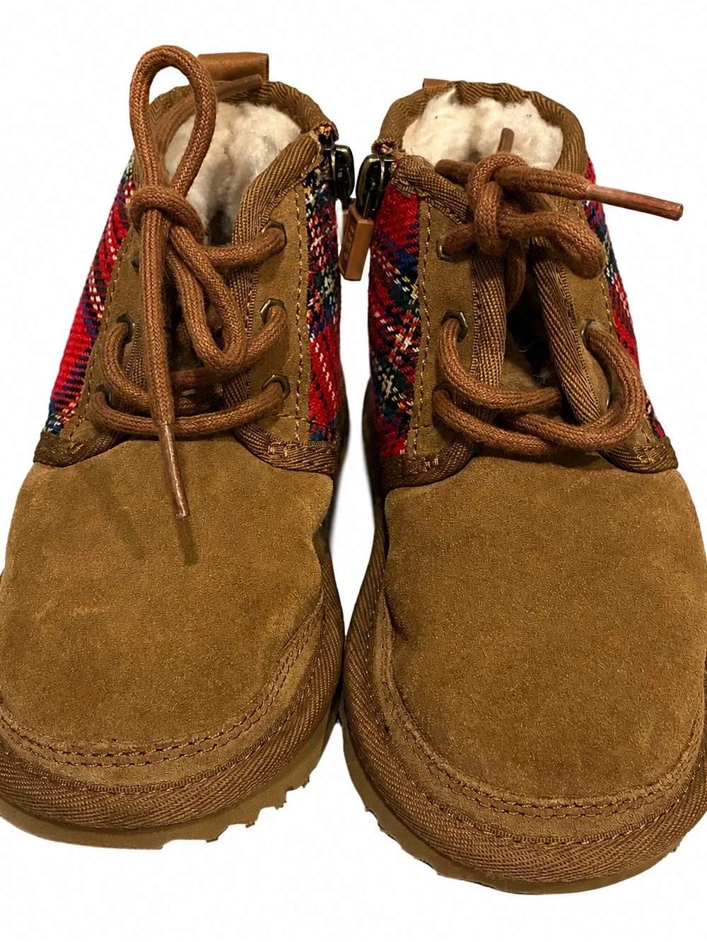 UGG Toddler Neumel II Plaid Heritage Suede Boots Size 10